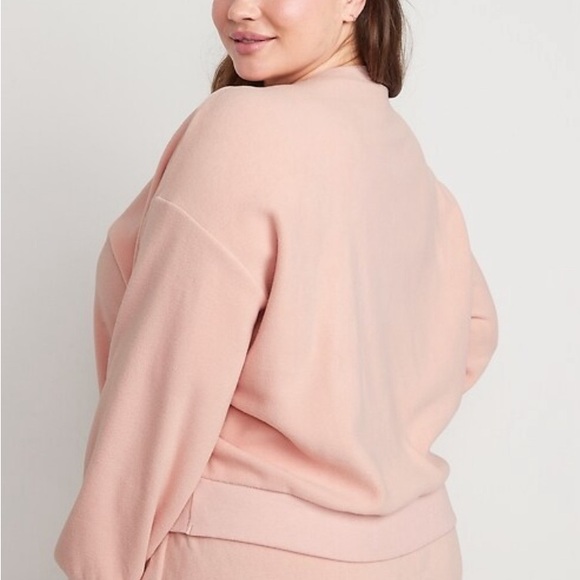 3X OLD NAVY Microfleece Henley Sweatshirt in Abalone Pink, NWT - Picture 5 of 15
